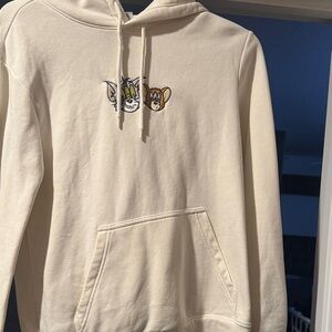 H&M Cream Hoodie with Cartoon Design